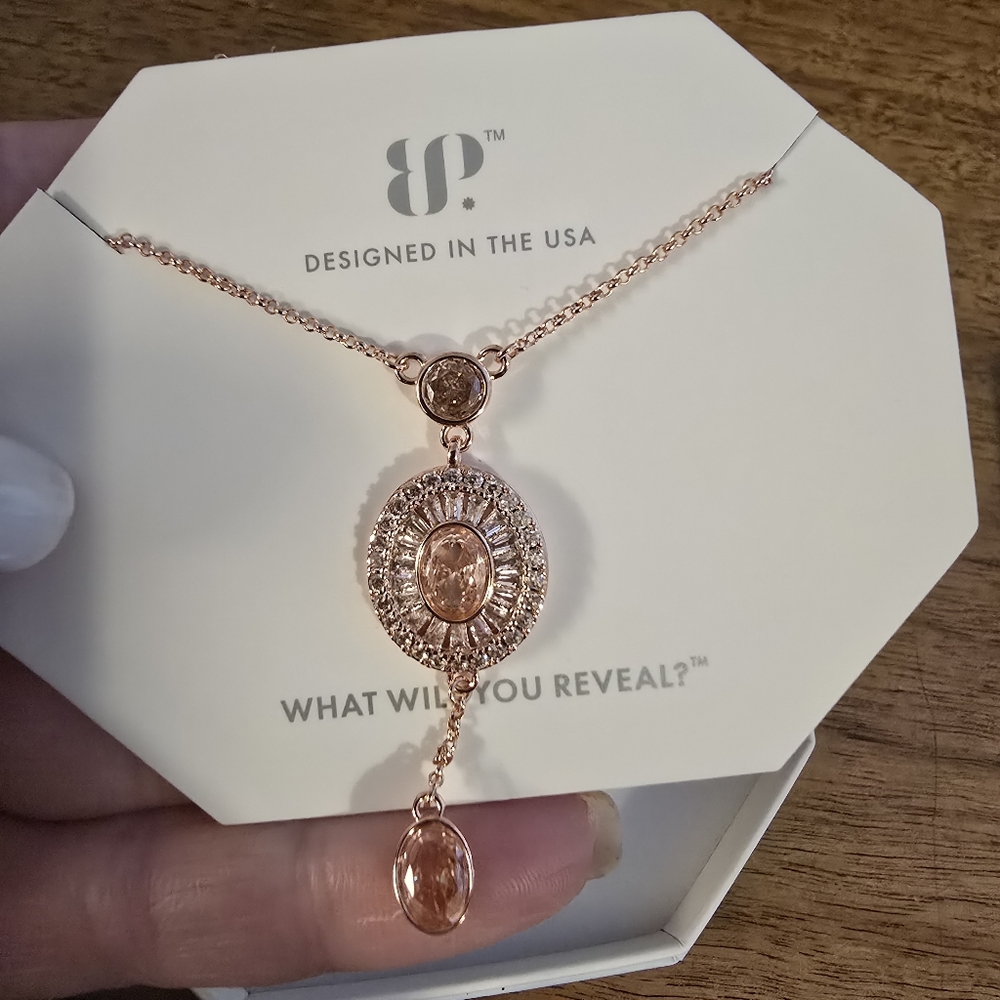 Elegant Rose Gold Necklace, Bomb Party, She Makes All The Moves
